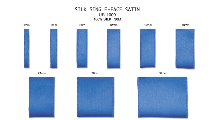 1000 Single Faced Silk Satin - Ribbon Connections, Inc.